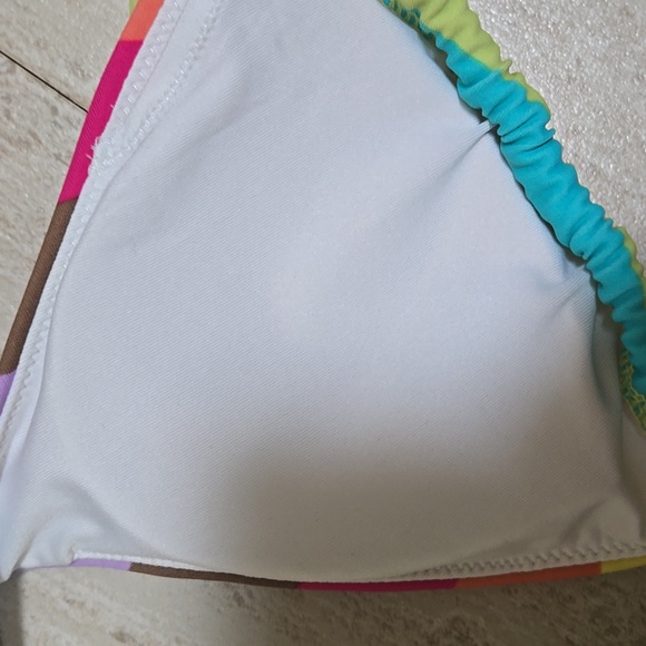 Victoria's Secret Colorful Striped Tie Bikini Top - Picture 3 of 7
